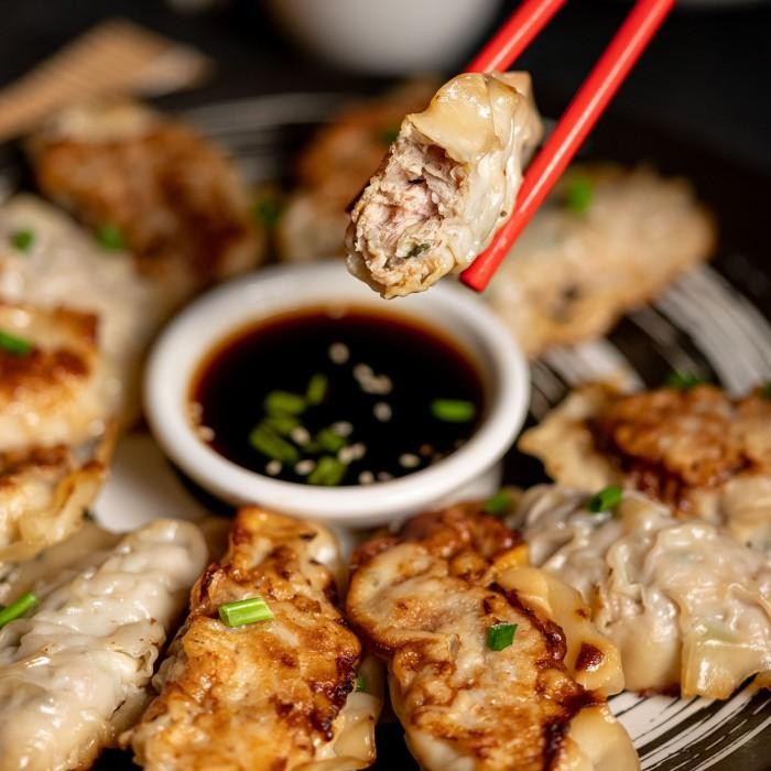 

(Allthebest) High Protein Chicken Breast Gyoza . (Healthy Diet Catering Prep Meal)