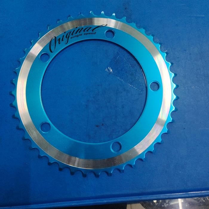 Best seller Chainring LASCO 44T bcd 130 LASCO original singel speed folding fixie BMX Terlaris