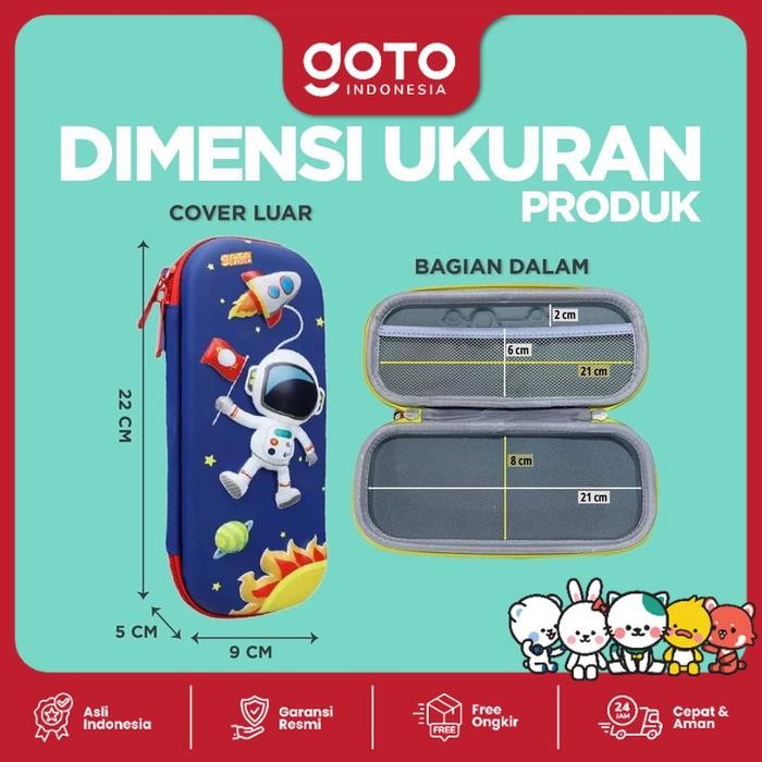 

Kenko Stationary - Goto Jayden Kotak Pensil Anak Tempat Alat Tulis 3D Karakter Timbul