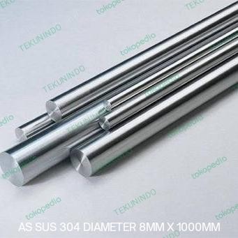AS SUS 304 Diameter 8mm As besi stainless per 1 meter *