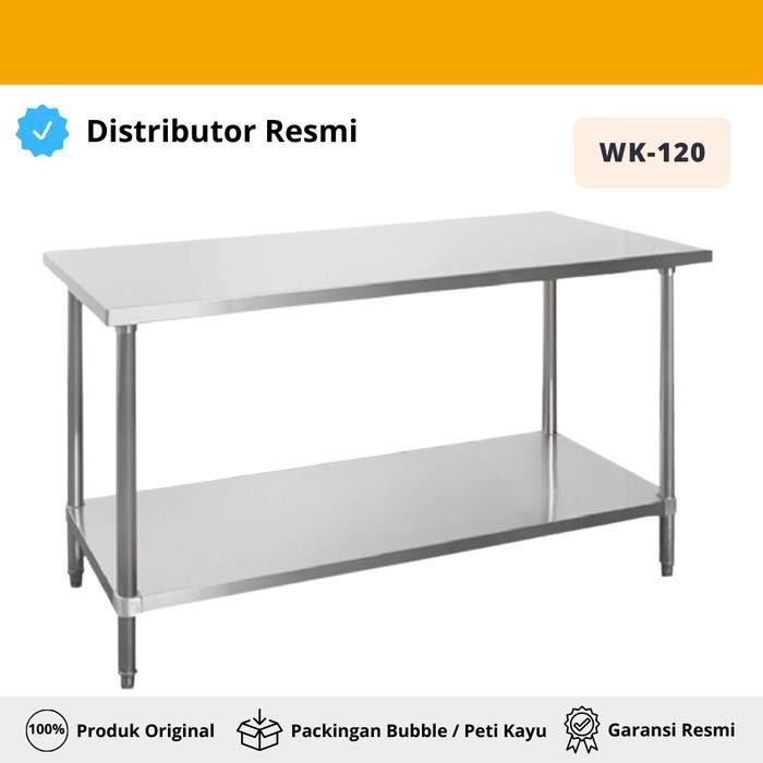 MEJA STAINLESS DAPUR / MEJA STAINLESS STEEL DAPUR / MEJA DAPUR STAINLESS / WORKING TABLE WK 120