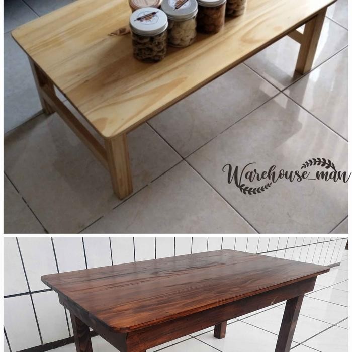 meja kayu / meja belajar kecil lesehan jati belanda *
