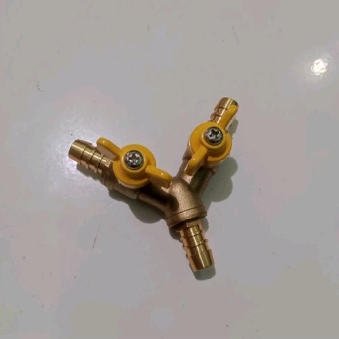 Cabang Stop Kran Selang Gas/Cabang 3/Paralel Selang Gas