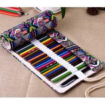 

Deli Stationary - Tas Tempat Pensil Gulung Canvas 48 Slot 20 X 56Cm Case Pensil Warna