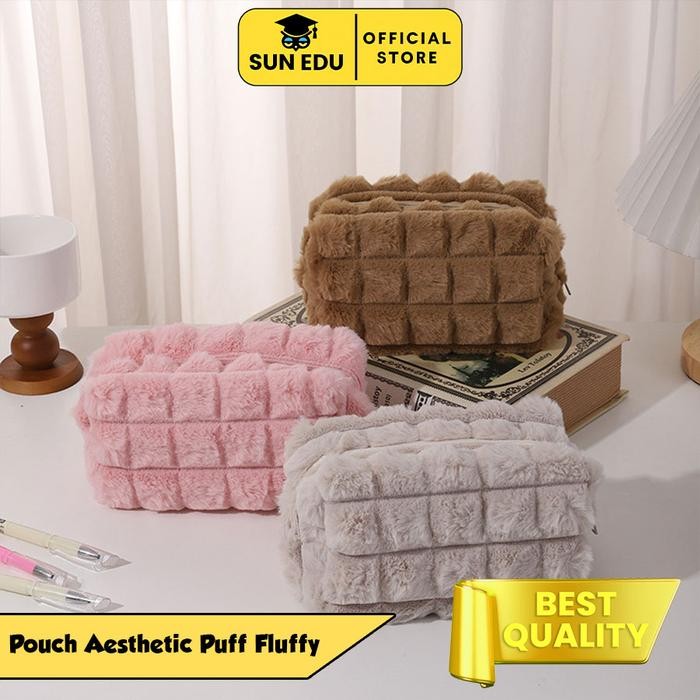

Deli Stationary - Kotak Pensil Motif Bulu Soft Model Korea Fuzzy Pencil Case Aesthetic / Pouch Make