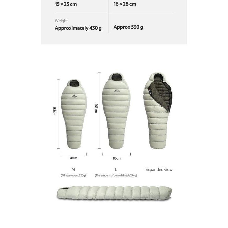 Khusus Grab Sleeping Bag Firework Down Bulu Angsa Naturehike Nh21Yd001 Ultralight