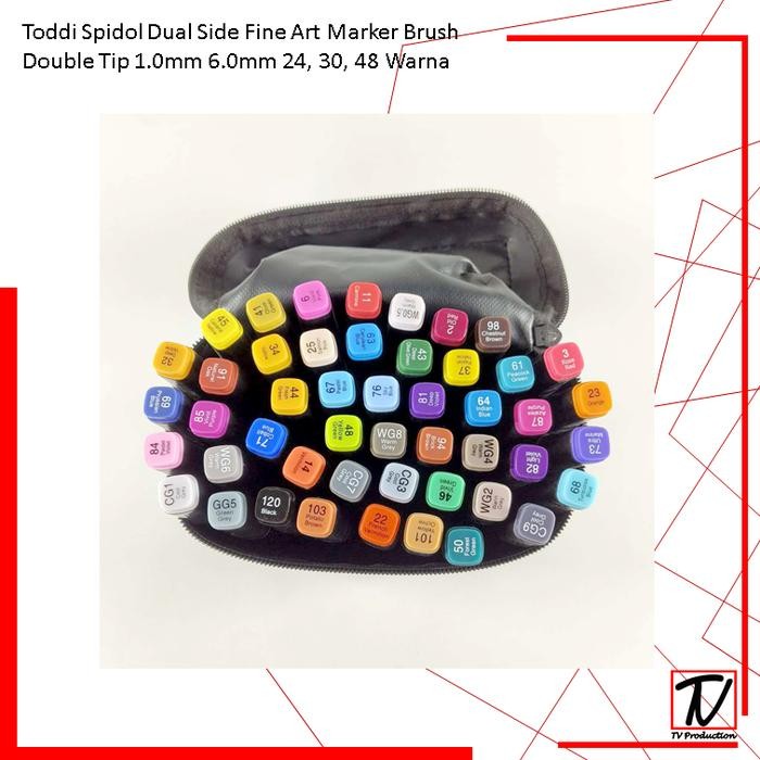 

Spidol Stabilo 12 24 30 48 60 80 Color Warna Dua Sisi Touch Dual Side Fine Art Brush Pen Art Marker
