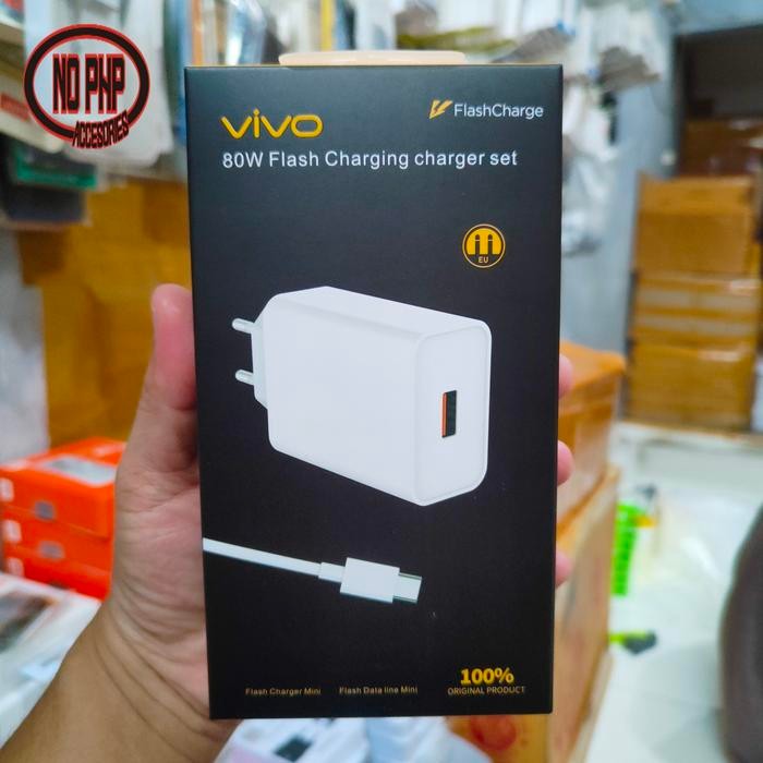 HARGA DISKON CHARGER VIVO 80W FLASH CHARGER USB TYPE C - 80 W