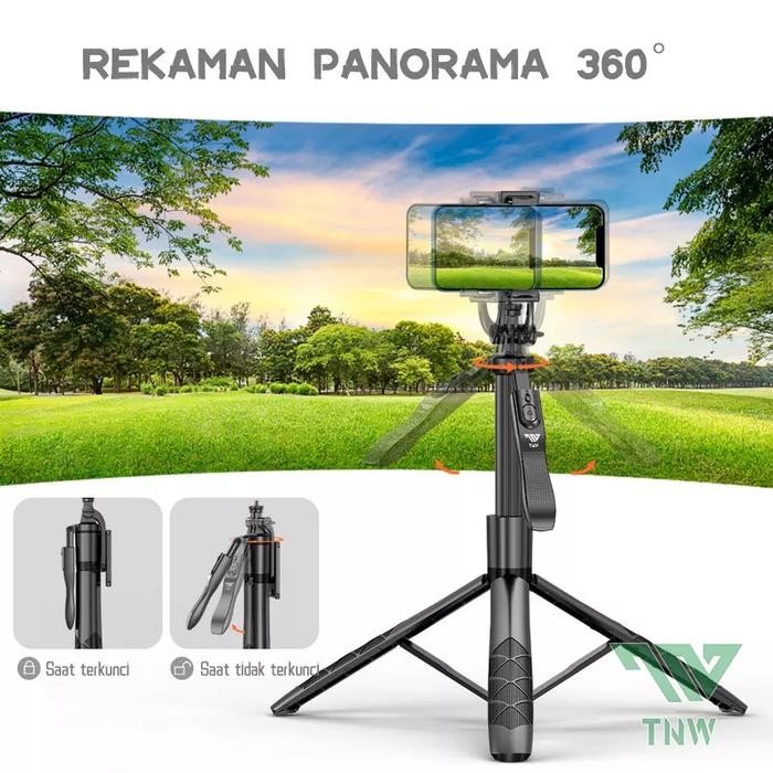 (Caur) L16 Selfie Stick 1,5Meter / Tongsis Tripod Bluetooth Selfie Pasti Diskon