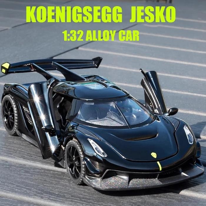Diecast Miniatur Koenigsegg Jesko Sport Car Mainan Koleksi Skala 1:32