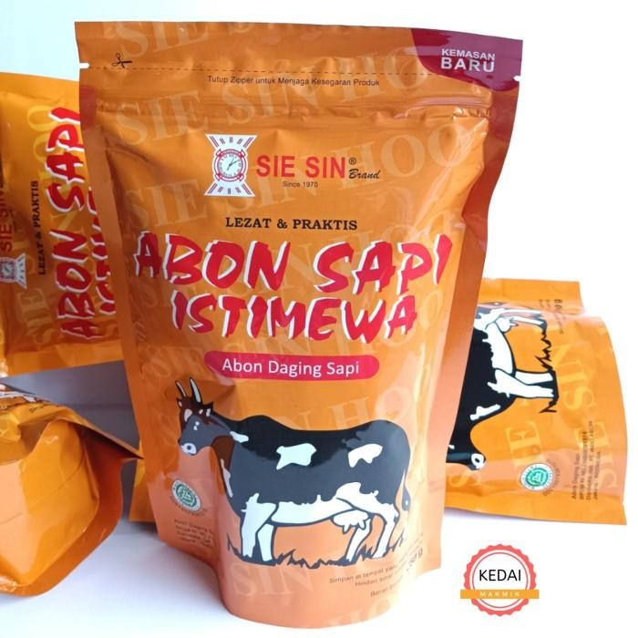 

Abon Sapi Sie Sin 250G Istimewa Abon Sapi Spesial Rasa Ori Polos Food