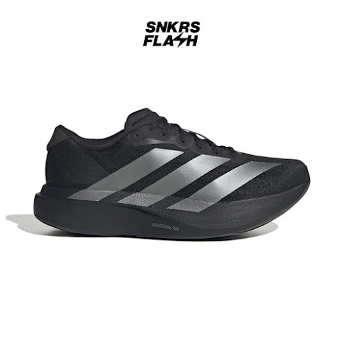 ADIDAS ADIZERO EVO SL BLACK IRON METALLIC Sepatu Lari Pria - JR4888 - Size 42.7