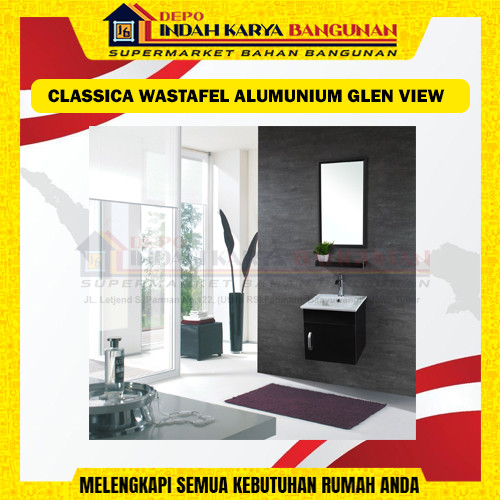 CLASSICA Wastafel Aluminium  – Wastafel Elegan dengan Kabinet Cermin