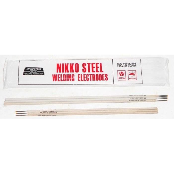 KAWAT LAS ELEKTRODA STAINLESS NIKKO STEEL NSN308 2,6 MM ISI 1 KG PACK