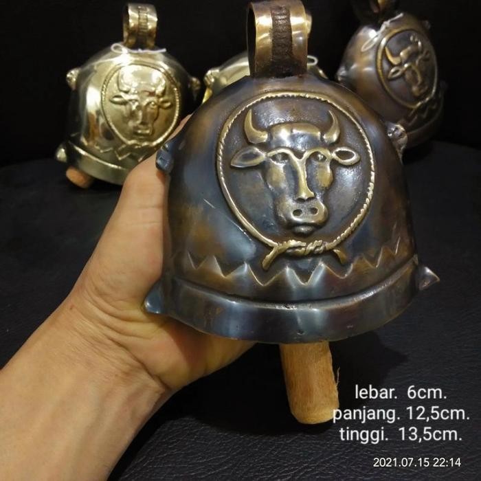 Kluntung Klontong Genta lonceng bel sapi motif Tali kuningan