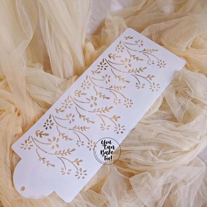 

Hanging Flower and Leaves Cake Stencil