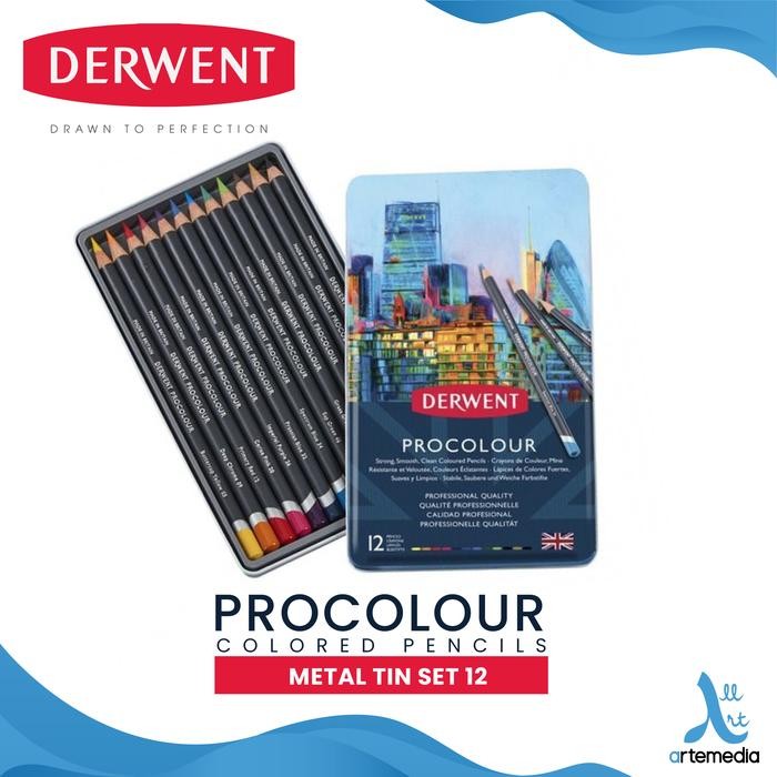 

Pensil Warna Derwent Procolour 12 Pencil Color Metal Tin Set