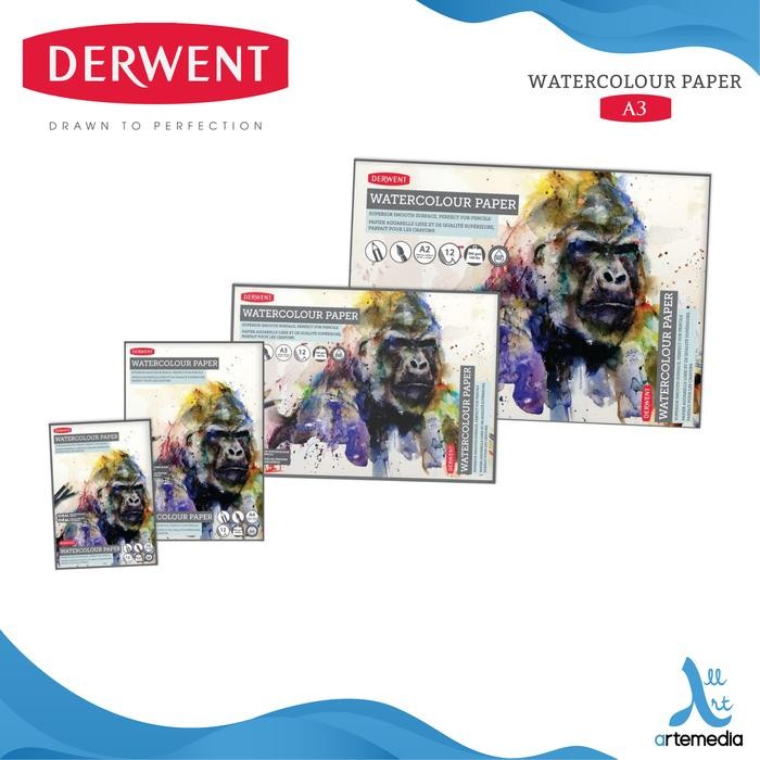 

Kertas Cat Air Derwent A2 Watercolor Pad