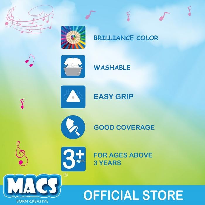 

MACS Color Pen 12 Warna Marker Spidol