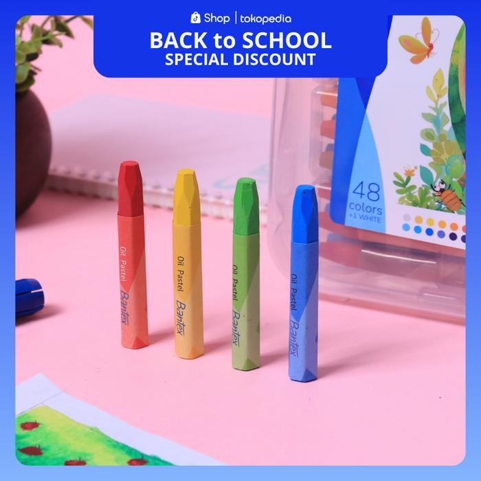 

Bantex Oil Pastel 48 Warna PP Box Warna Cerah Halus BK3010