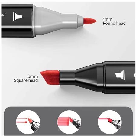 

DELI Spidol Warna Warni Sketch Marker Permanen Set 2 Tip 1 Set 30 40 60 80 Warna Bonus Tas E70806