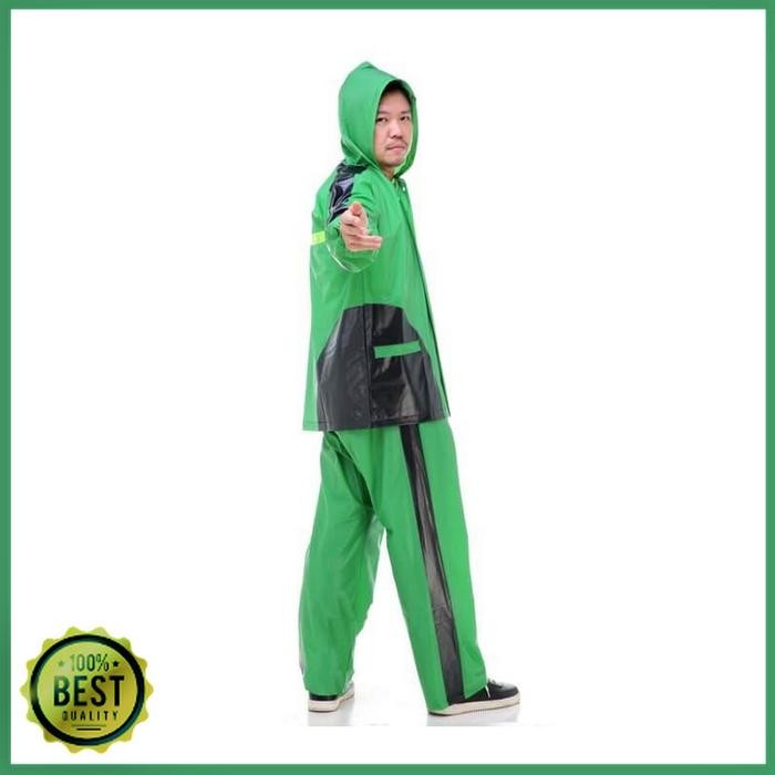 ORIGINAL Mantel Jas Hujan JUMBO Pria Wanita Dewasa Setelan GOJEK GRAB READY STOCK