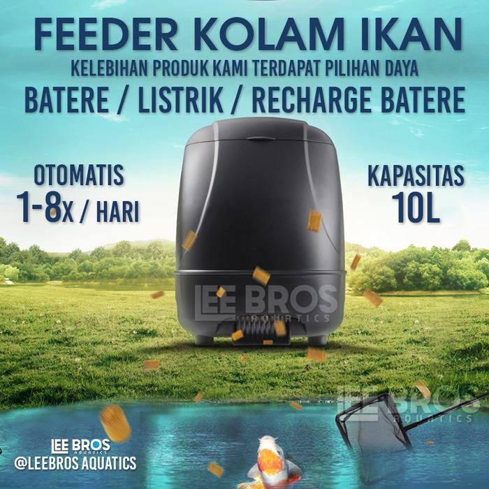 Londa Pond Feeder 10L / Automatic Fish Pond Feeder / Koi Feeder Kolam / Feeder Kolam Ikan Koi