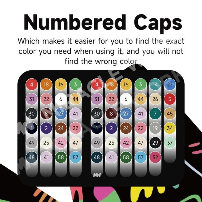 

MW Spidol Akrilik Dual Tip 12/24/36/48/60/72/96/120 Warna Paint Marker DIY Painting Spidol