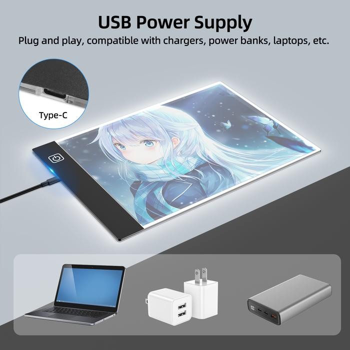 

Goojodoq A3/A4/A2 Tracing Board LED Drawing Stensil Board Papan Jiplak Gambar LED Anak Dewasa Copy