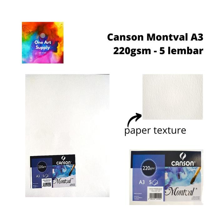 

Kertas Canson A3 220 gsm - 5 lembar