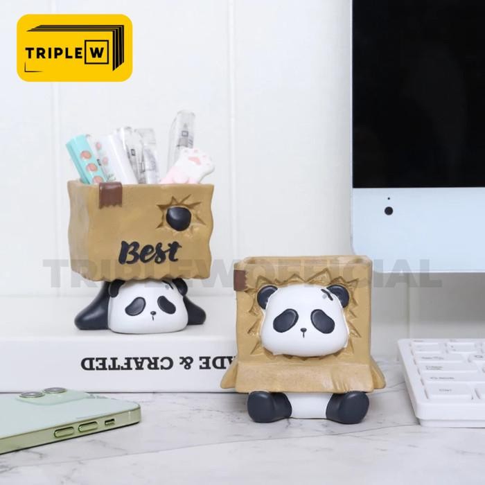 

I77W Triple W Tempat Pensil Tabung Pensil Penkorean Pen Holder Cute Panda