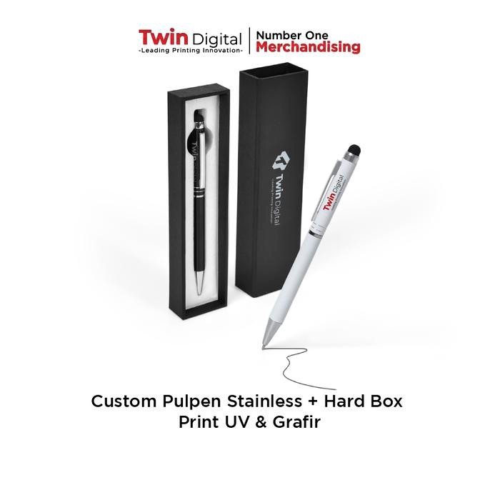 

I77W Cetak Hadiah Pulpen Stainless + Hard Box Uv Souvenir Pen Parker Grafir