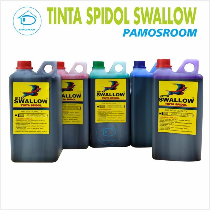 

X689 Pamosroom Tinta Spidol Permanent Kitta Swallow Biru Violet Free Botol