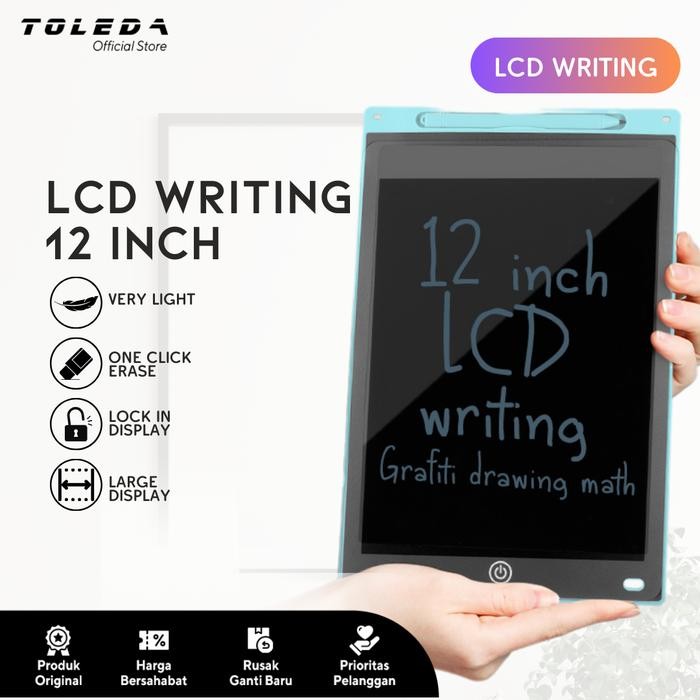 

X689 Toleda Lcd Writing Board Drawing Tablet 12 Inch Papan Tulis Gambar Anak