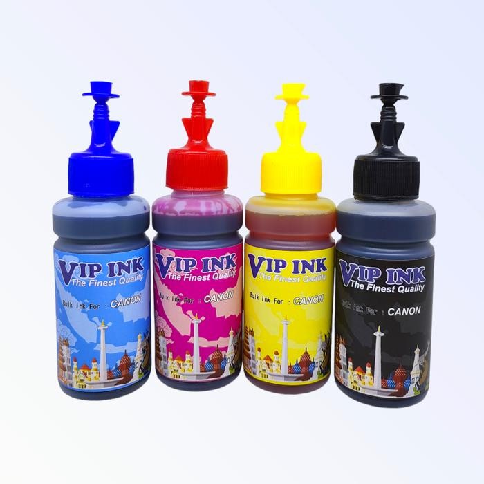 

X689 Paket Tinta Canon Isi Ulang Refill 4 Botol Vip Ink