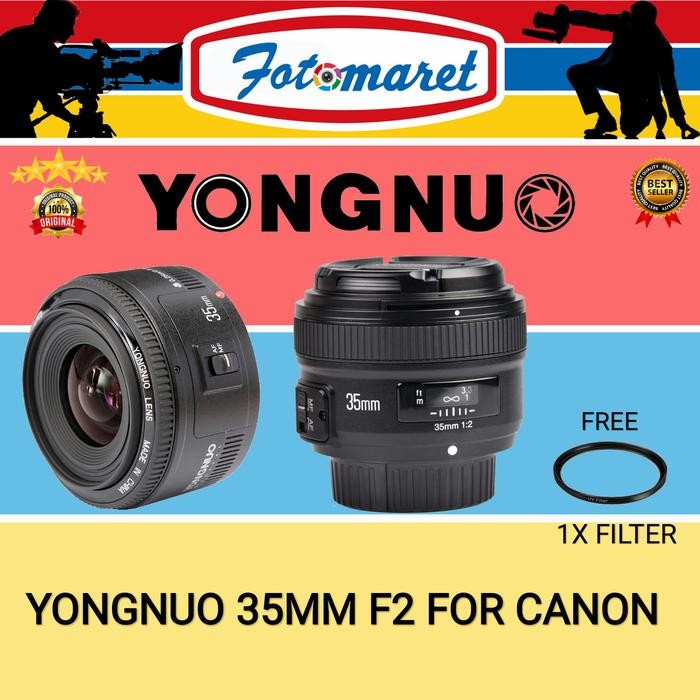 LENSA YONGNUO 35MM F2 FOR CANON / YONGNUO 35MM FOR CANON