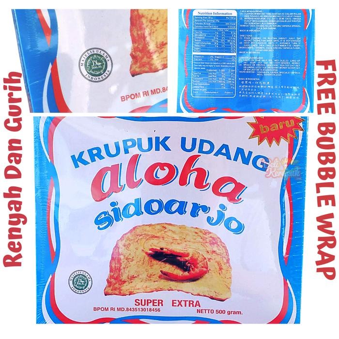 

Sale!! Aloha Baru Super Ekstra Kerupuk Udang Mentah 500G Cemilan Keripik