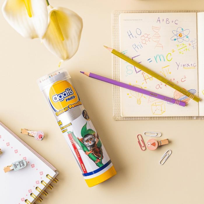 

Pensil Warna Permanent Agatis Prime Round Metal Tin 24 Warna