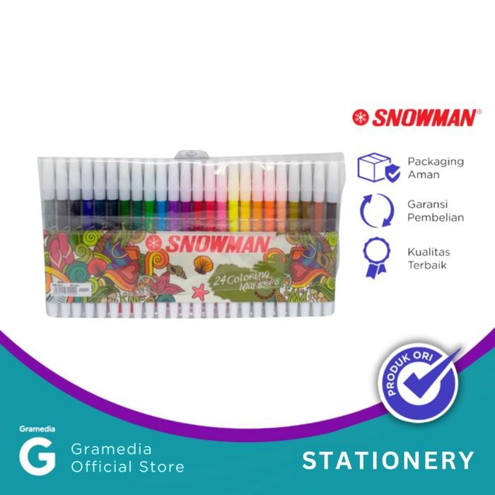 

Spidol Warna Snowman Sign Pen Isi 24