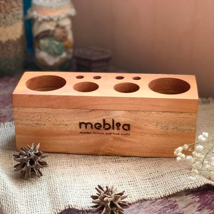 

Paola Wooden Desk Organizer Tempat Pensil Alat Tulis Tempat Kosmetik