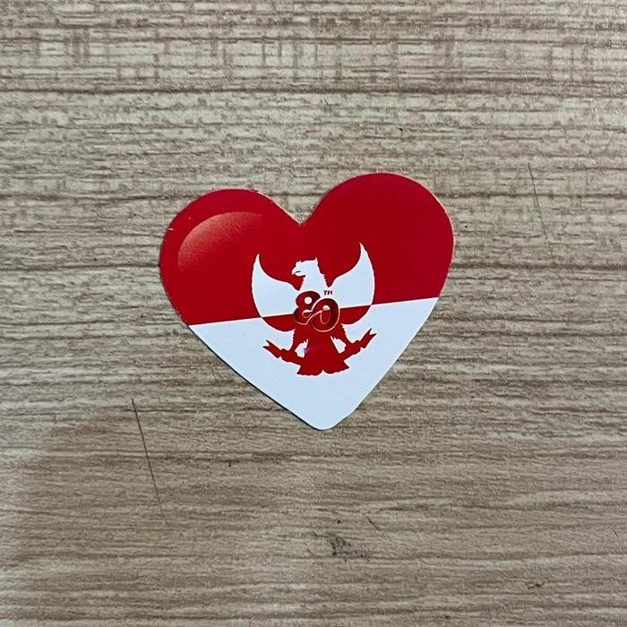 

(Allthebest) Stiker Pipi Hati Bendera Merah Putih HUT RI isi 30 pcs
