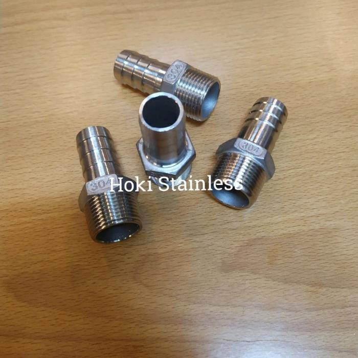 HOSE NEPEL / NEPEL SELANG STAINLESS SS 304 DRAT 2"INCH