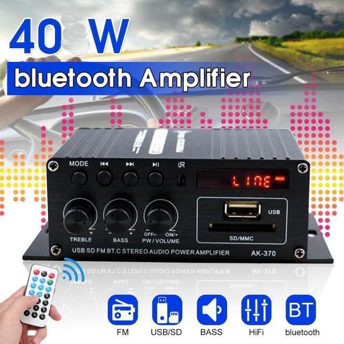 AK370 POWER AMPLIFIER 12V 40W AUDIO BLUETOOTH MOBIL CAR AUDIO