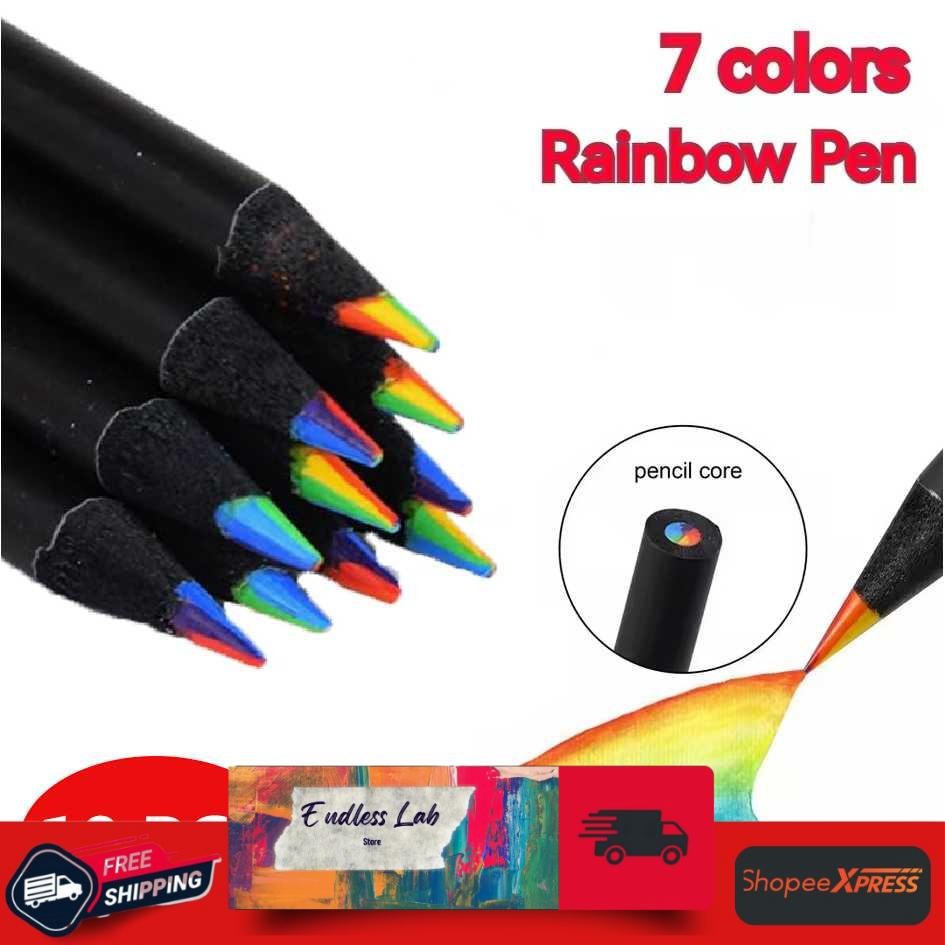 

Pensil Warna Rainbow Color Pencils Drawing Painting 10 PCS/Set