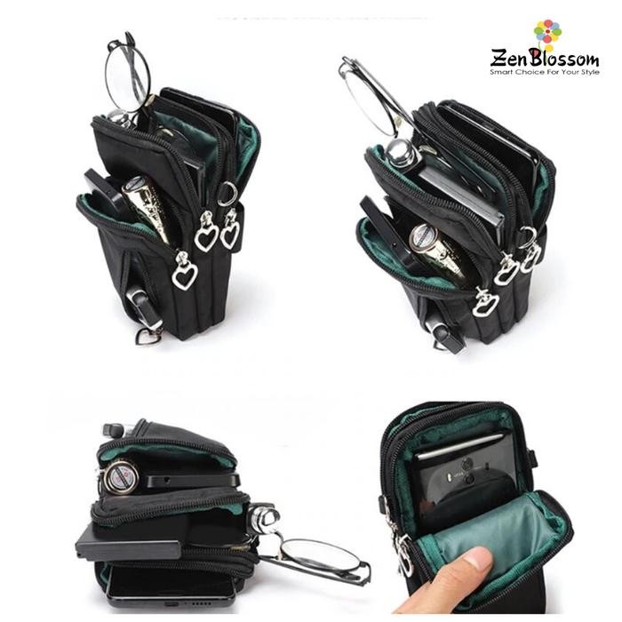 Tas Selempang ZeeBee Heart Zipper