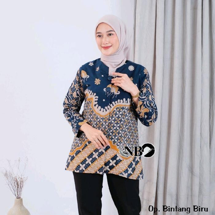 Batik atasan wanita modern Baju Batik Kerja Wanita