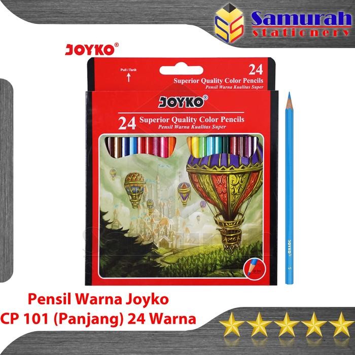 

SARI Pensil Warna Joyko Cp 101 24 Warna Panjang / Colour Pencil Cp-101 24 Colors Drawing /