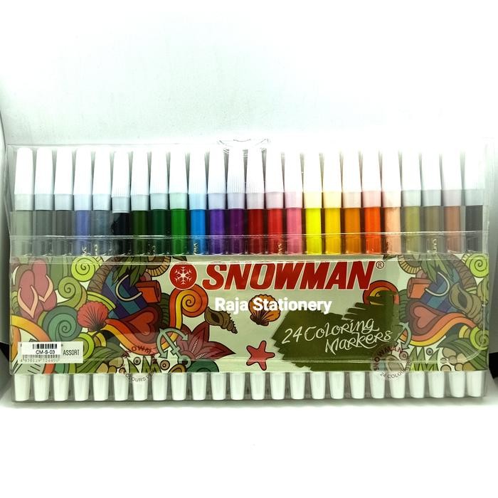 

SARI Snowman 24 Coloring Markers / Spidol Warna Warni Pw-24A