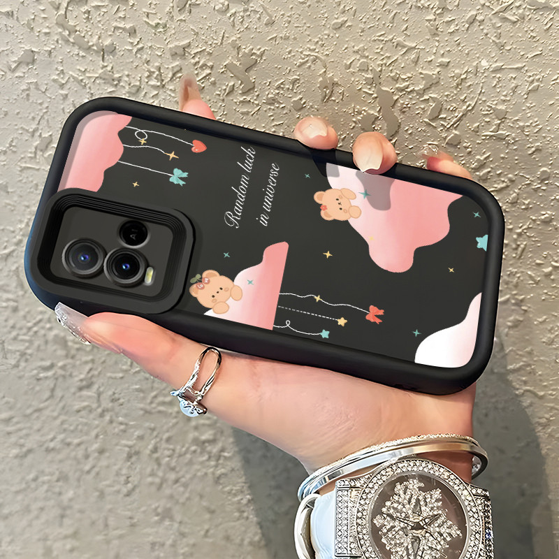 Casing Hp VIVO Y21 Y21s Y21T Y21E Y21A Y21G Y33T Y33s Case Casing Awan beruang kecil pola HP Kasing 