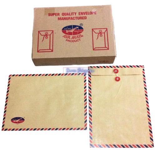 

5WUM Amplop Coklat Tali 310 Ukuran Folio Air Mail Map Coklat [50 Lembar]